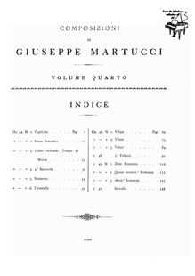 Partition No.1 Capriccio, 6 Pezzi, Op.44, Martucci, Giuseppe