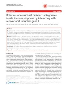 Rotavirus nonstructural protein 1 antagonizes innate immune response by interacting with retinoic acid inducible gene I