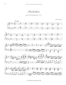 Partition 2 préludes: Præludium en Eb major, BWV 815a - Præludium en a minor, BWV 931, Applicatio & other short préludes