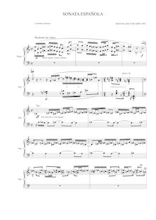 Partition complète, Sonata Española, Seco de Arpe, Manuel