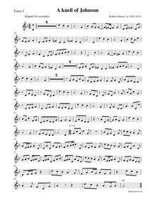 Partition ténor 2 enregistrement , A Knell of Johnson, G minor, Johnson, Robert