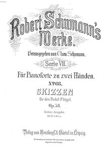 Partition complète, 4 Skizzen für den Pedalflügel, Op.58, Schumann, Robert