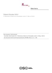 Diderot Studies XXVI  ; n°1 ; vol.21, pg 188-190