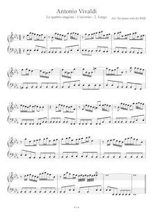 Partition complète, violon Concerto en F minor, L inverno (Winter) from Le quattro stagioni (The Four Seasons) par Antonio Vivaldi
