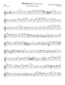 Partition ténor viole de gambe, octave aigu clef, Fantasia pour 5 violes de gambe, RC 29