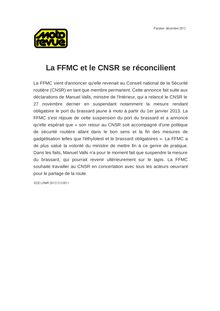 La FFMC et le CNSR se réconcilient