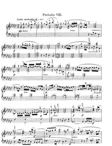 Partition Prelude et Fugue No.8 en E♭ minor, BWV 853, Das wohltemperierte Klavier I