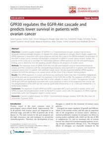 GPR30 regulates the EGFR-Akt cascade and predicts lower survival in patients with ovarian cancer