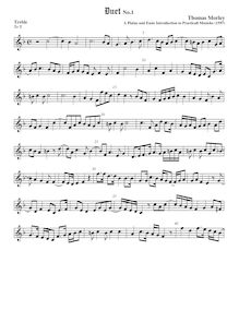 Partition viole de gambe aigue, A Plain et Easy Introduction to Practical Music par Thomas Morley