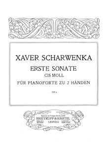 Partition complète, Piano sonata No.1 en C♯ minor, Op.6, Scharwenka, Xaver par Xaver Scharwenka
