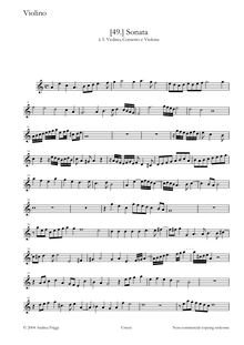 Partition violon, Sonata à , violon, Cornetto e grande viole, Cima, Giovanni Paolo