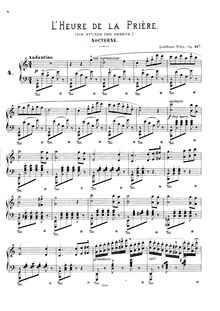 Partition de piano, L Heure de la Prière, Op.54b, Nocturne