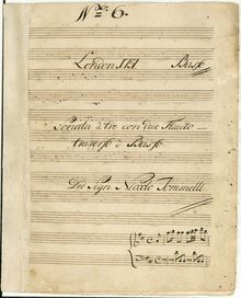 Partition Sonata No.6, 7 Trio sonates, D, G, D, G, C, D, G, Jommelli, Niccolò