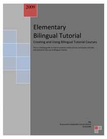 Elementary Bilingual Tutorial