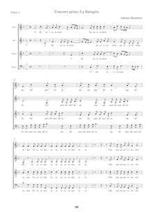 Partition chœur 1, Canzoni alla francese, Banchieri, Adriano