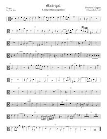 Partition ténor viole de gambe 2, alto clef, Madrigali a 5 Voci, Libro 2 par Mogens Pedersøn