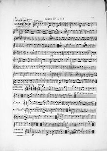 Partition cor 1, 2 (E♭), Sinfonie concertante à neuf instrumens