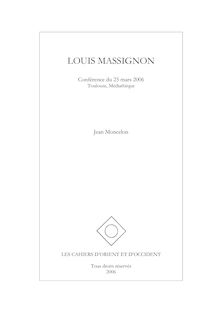 LOUIS MASSIGNON