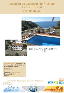Location de vacances de Prestige Costa Tropical "Villa andaluza"