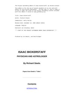 Isaac Bickerstaff, physician and astrologer