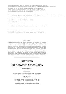 Northern Nut Growers Association Report of the Proceedings at the Twenty-Fourth Annual Meeting - Downington, Pennsylvania, September 11 and 12, 1933