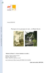 Paysages en vie paysages en vues en Haute Savoie