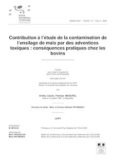 Contribution à l étude de la contamination de l ensilage de maïs ...