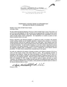 Exxon Valdez Oil Spill Trustee Council 2001 Audit