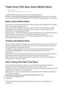 Trade Forex With Dow Jones Market News