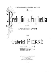 Partition cor, 3 pièces Formant  de Concert, Op.40, Pierné, Gabriel