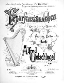 Partition complète et parties, Harfen-Serenade No. 2, Op.107