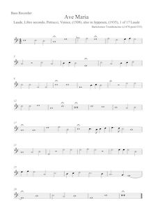 Partition parties complètes (enregistrement  clefs), Ave Maria, Ave Maria #47 ?