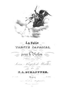 Partition complète, La Folie, Op.26, Trente Caprices pour le Violon