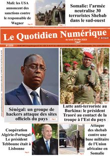 Le Quotidien Numérique d’Afrique N° 2201 - Du lundi 29 mai 2023