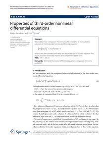 Properties of third-order nonlinear differential equations