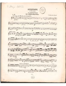 Partition clarinette 2 en A, Serenade No.3 en A major, A major, Jadassohn, Salomon