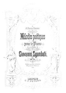 Partition complète, Mélodies poétiques, Op.29, Sgambati, Giovanni