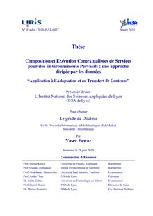 Composition et exécution contextualisées de services pour des ...