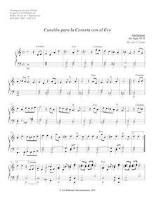Partition complète, Canción para la Corneta con el Eco & Corriente