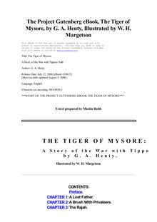 The Tiger of Mysore - A Story of the War with Tippoo Saib