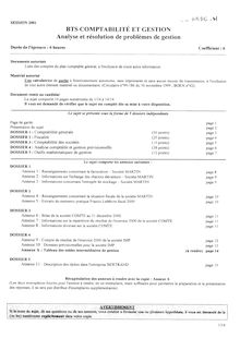 Btscompta 2001 gestion des obligations comptables, fiscales et sociales