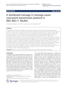 A distributed message in message aware concurrent transmission protocol in IEEE 802.11 WLANs