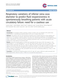 Respiratory variations of inferior vena cava diameter to predict fluid responsiveness in spontaneously breathing patients with acute circulatory failure: need for a cautious use