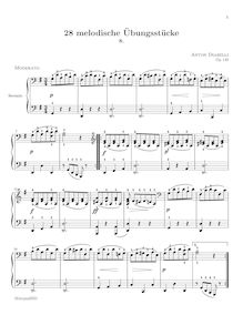 Partition No. 8, 28 Melodische übungstücke, Melodic Practice Pieces