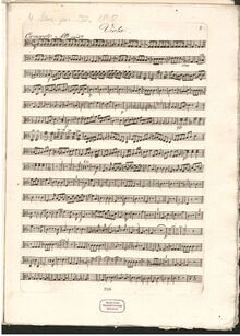 Partition altos, Concerto pour le Violon Principale avec Accompagnement de 2 Violons, Alto, Basse, flûte, 2 Hautbois, 2 Bassons & 2 Cors