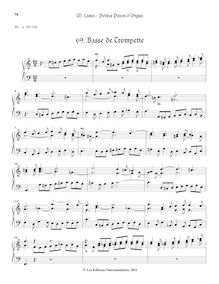 Partition 6, Basse de Trompette, Petites Pièces d Orgue, Lanes, Mathieu