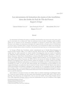 Les mécanismes de formation des mares et des tourbières dans des forêts du sud de l Île-de-France: rapport d étape