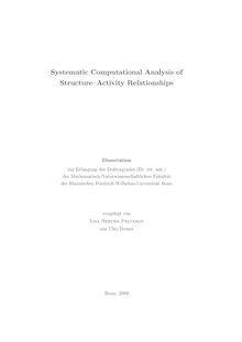 Systematic computational analysis of structure-activity relationships [Elektronische Ressource] / vorgelegt von Lisa Bertha Peltason