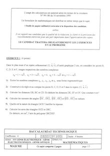 Mathématiques 2002 S.T.I (Génie Electrotechnique) Baccalauréat technologique