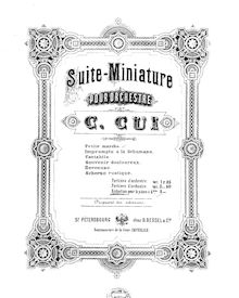 Partition complète,  miniature, Suite No.1, Cui, César